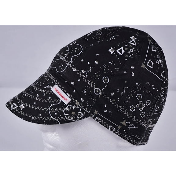 Comeaux Caps Reversible Welding Cap Black Bandana Size 7