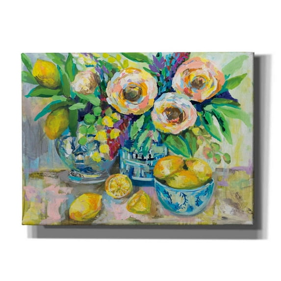 Epic Graffiti "Afternoon Lemonade" by Jeanette Vertentes, Canvas Wall Art, 54"x40"