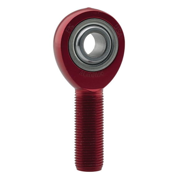 FK Rod Ends ALRSM8-6 0.375 x 0.62-18 in. ALRSM Series Male Aluminum Rod End, Hard Anodized Red - Right Hand