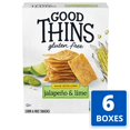 Good Thins Jalapeño & YPF5 Lime Corn & Rice Snacks Gluten Free Crackers