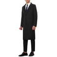 thumbnail image 4 of INSPIRE CHIC Winter Overcoat for Men's Single Breasted Notch Lapel Business Trench Coats M Black, 4 of 5