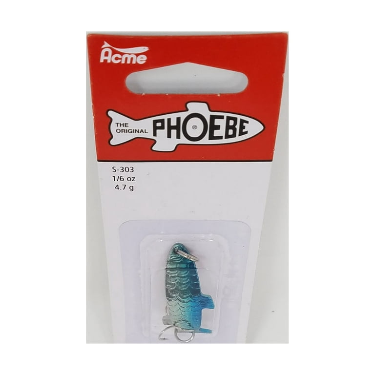 Acme Tackle Phoebe Fishing Lure Spoon Silver & Neon Blue 1/6 oz.