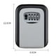 thumbnail image 5 of Caja de seguridad con combinación Soledad Gris Caja de bloqueo de almacenamiento de llaves, 5 of 10