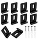 thumbnail image 1 of 10pcs Kit de Colgar de Espejo Resistente, Hardware de Montaje de Espejo Pesado Clips de Espejo para Montaje en Pared, Agujero Único Negro, 1 of 5