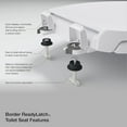 thumbnail image 4 of KOHLER 4639-RL-0 Cachet ReadyLatch Round-Front Toilet Seat, Quiet-Close Lid and Seat, Countoured Seat, Grip-Tight Bumpers and Installation Hardware, White, 4 of 8