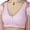 Pink, variant on Stylish SMihono Women's Cotton Front-Closure Leisure Bra, Cozy Seamless Wire Free Front Snap Button Lace Bra Underwear Everyday Bras Gray XL