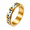 Gold, variant on Unisex Glow Moon and Star Spinner Stainless Steel Ring for Celestial Night, US Sizes 4-12, 6mm Rotating Layer with Green After-Dark Details for Evening Outings and Stargazer Gifts