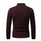 thumbnail image 4 of Blusa y camisas de cuello alto de manga larga para hombre, blusa de cuello alto simulado con listones intensificados de color liso para hombre, blusa de poliéster para hombre, 4 of 6