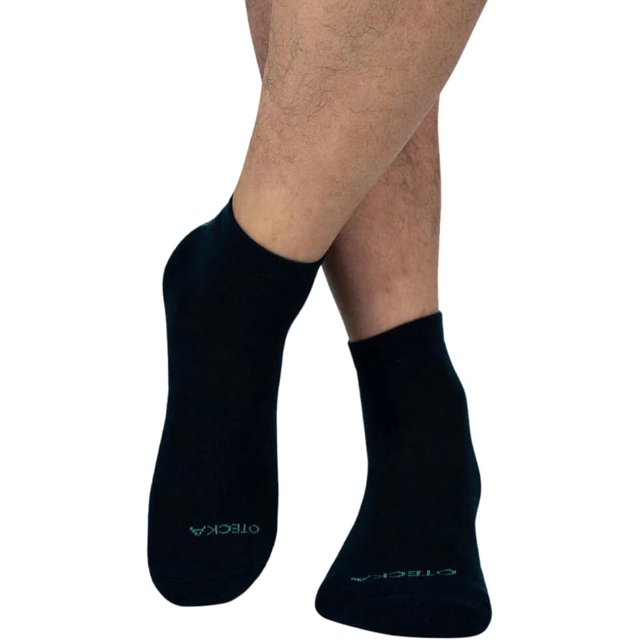 OTECKA Unisex Basic Quarter Socks with Moisture-Wicking - Cushion Comfort Quarter Socks, Blue, Small-Medium