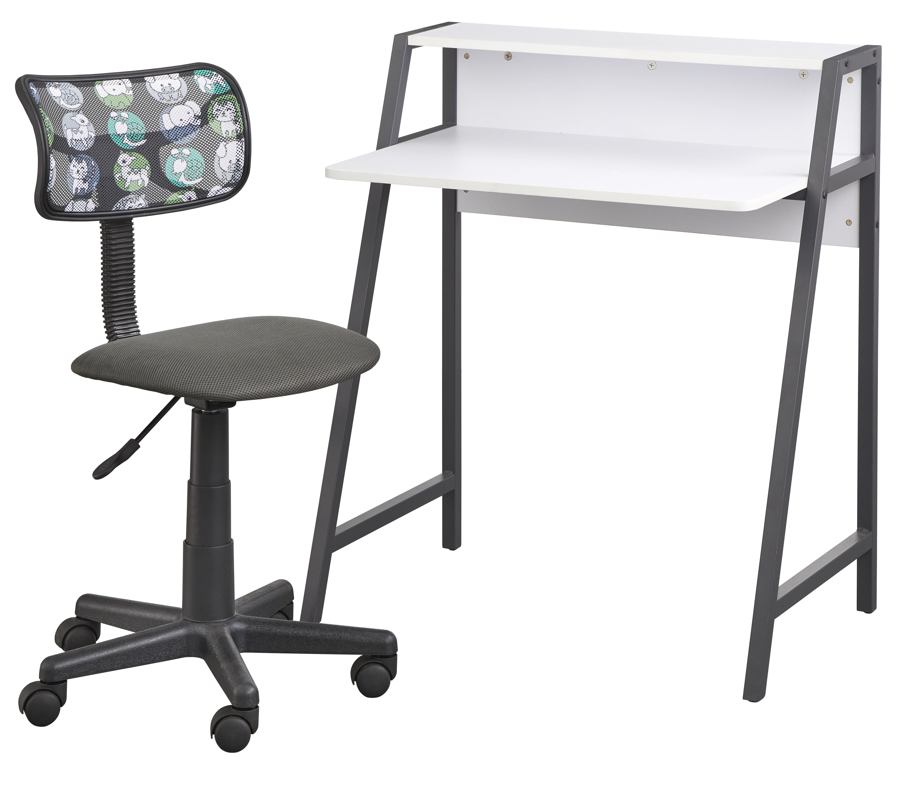 TMS Focus Kids Task Chair with Adjustable Height & Swivel, Gray