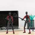 thumbnail image 6 of T13 Action Figure Set, 3D Printed Titan 13 Robot Movable Action Figure with Wings 4 Types of Weapons and 6 Types of Hands, Dummy 13 Action Figure，Lucky 13 Action Figure (Black Red), 6 of 6