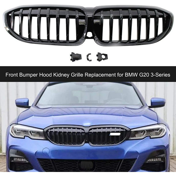 2 PCS Gloss Black Front Kidney Grille Car Grill For BMW 3 Series