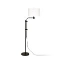 thumbnail image 3 of Evelyn&Zoe Polly Height-Adjustable Floor Lamp with Fabric Shade, Brushed Nickel/White, 3 of 5