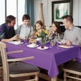 thumbnail image 4 of 10 Pack Purple Plastic Tablecloth Disposable Table Covers for Parties Bridal Shower Birthday Engagement Wedding, Fits 6 to 8 Foot Rectangle Tables (54 × 108 Inch)", 4 of 6