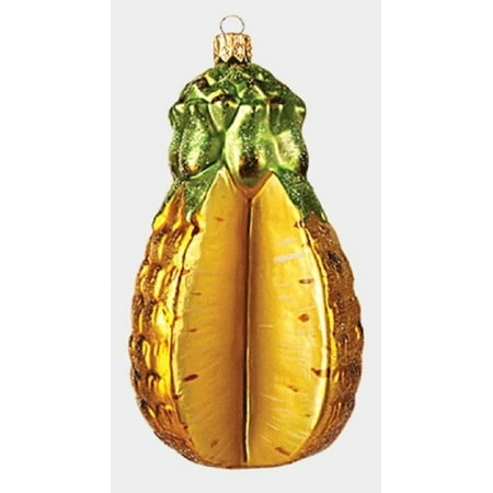 Christmas Pineapple - Pineapple Fruit Cut Open Polish Glass Christmas Ornament Food Decoration Poland