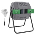 thumbnail image 1 of Contenedor de Compost Outsunny de 360° con Doble Cámara de 163L para Exterior, 1 of 9