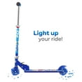 Sonic Kick Scooter with Light Up Wheels, Blue Scooter for Kids Ages 5