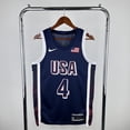 thumbnail image 2 of Camiseta de la NBA del equipo de EE. UU. 2024 azul oscuro con los números 6 James 4 Curry 8 Leonard 7 Durant, 2 of 5
