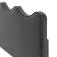 thumbnail image 3 of Headboard, King Size, Velvet, Dark Grey Gray, Modern Contemporary Urban Design, Bedroom Master Guest Suite, 3 of 10
