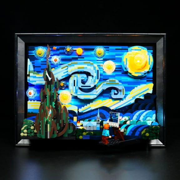 LED Lighting for Legos 21333 Oil Painting of Stars, Moon and Night Sky, Creative Light Kit Compatible with Legos 21333  -(NOT Included The Model Set)