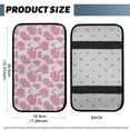 thumbnail image 5 of Yuyamidu Pink Cow Print Car Arm Rest Cover Pad Soft Auto Center Console Armrest Pad for Most Cars, Trucks, and SUVs Interior Decor Accessories Warm Car Console Covers, 5 of 7