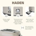 thumbnail image 3 of Haden Coffee Maker & Dorset 2 Slice Wide Slot Toaster, Putty & Chrome, 3 of 10