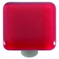 thumbnail image 1 of Hot Knobs HK1001-KA Light Pink Square Glass Cabinet Knob - Aluminum Post, 1 of 1