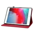 thumbnail image 2 of Case iPad 5th/6th/Pro 9.7 2016/2017/2018, Flower Pattern PU Leather Multi-Angle Viewing Stand Shockproof Flip Case with Card Slot, Magnetic Clasp, Pencil Slot, Auto Sleep/Wake, Red, 2 of 11