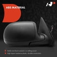 thumbnail image 3 of A-Premium Passenger Side Power Door Mirror - Compatible with Chevrolet Avalanche 1500 2002, Avalanche 2500 2002 - Heated Manual Folding Black Outside Rear View Mirror, 3 of 8