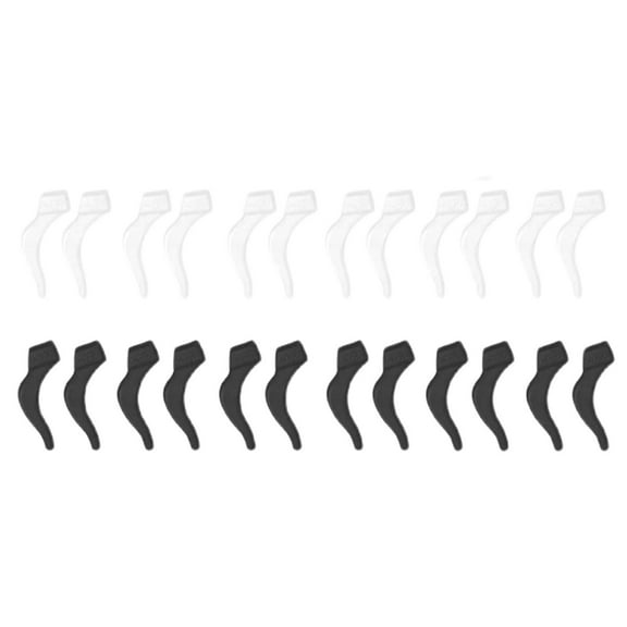 Cxui Eyeglass Ear Grips, Anti-Slip Holder, 12 Pairs Silicone Ear Hooks for Sports, Reading Glasses, Sunglasses, Comfortable, Invisible Fit A