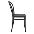 thumbnail image 4 of 33.5" Black Stackable Patio Armless Dining Chair, 4 of 8