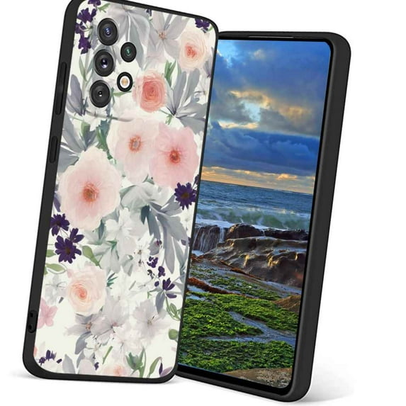Flowers-125 Phone Case, Degined for Samsung Galaxy A52 5G Case Men Women, Flexible Silicone Shockproof Case for Samsung Galaxy A52 5G