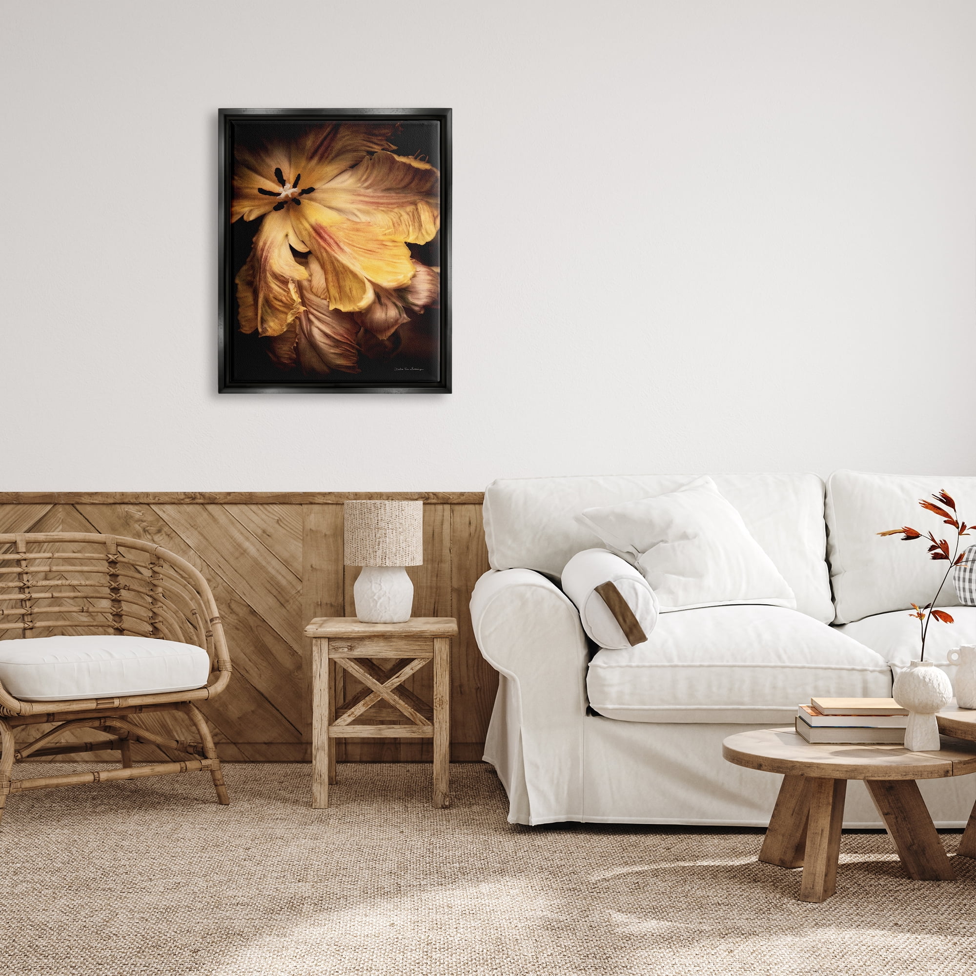 Stupell Industries Modern Hibiscus Photography Botanical & Floral Photography Black Floater Framed Art Print Wall Art, 25 x 31