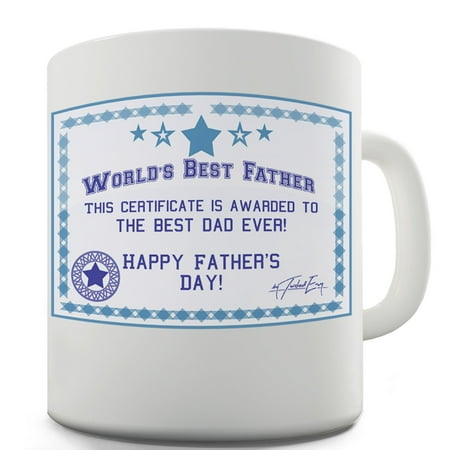 worlds best dad certificate funny mugs for work 15 oz walmart com