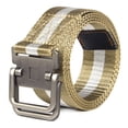 thumbnail image 1 of Men Belt Dual Alloy Buckle All-match Adjustable Webbing Belt Canvas Web Belt, 1 of 9