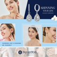 thumbnail image 4 of MomentWish Moissanite Dangle Earrings for Women, 2 Carat Diamond Hoop Earrings 925 Sterling Silver,Birthday Gifts for Women, 4 of 8