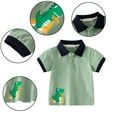 thumbnail image 6 of Esaierr Kids Baby Summer Pullover Shirt for Boys,Toddler Short Sleeve Shirts Tees Dinosaur Cartoon Print Cotton Casual Shirt ,Sizes 1-7T, 6 of 8