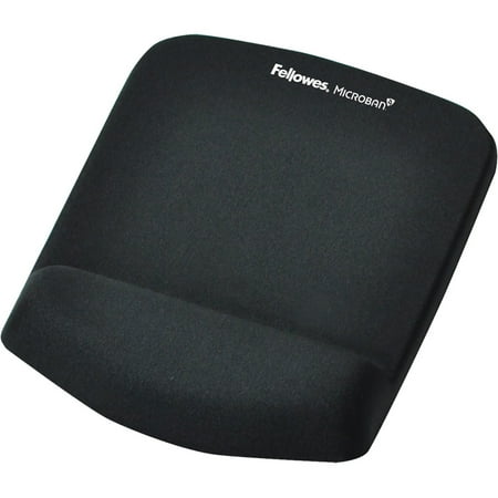 UPC: 0043859638802 | Fellowes Mfg Co. 9252001 Plushtouch 7.25 in. x 9.37 in. Foam Mouse Pad with Wrist Rest – Black