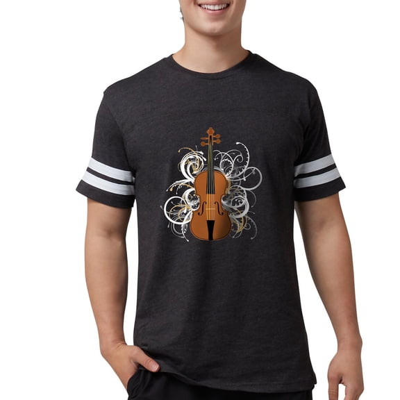 CafePress - Violin Swirls (For Dark Colour - Mens Football Shirt
