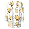 thumbnail image 4 of JTZGDY Funny Bee Shirts for Women Loose Fit Casual Summer 3/4 Lenght Sleeve Crewneck Tunic Blouse Trendy Oversized Dressy Pullover Tops Yellow#10 XL, 4 of 6