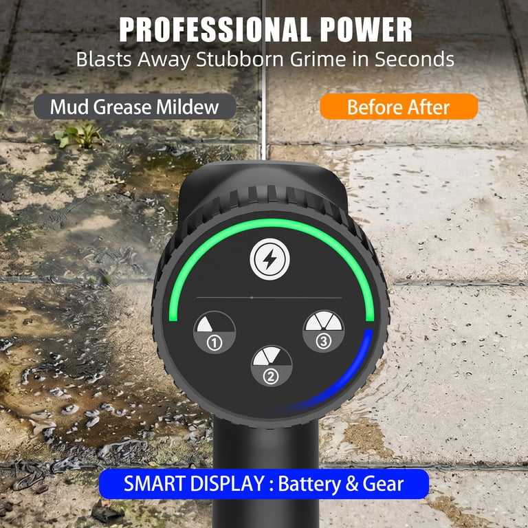 ORFELD 800PSI Portable Power Washer,Cordless Pressure Washerwith 6