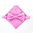 thumbnail image 2 of Boys & Men Adjustable Pre-Tied Bow Tie Elegant Bow Tie Set | Pink Bow Ties & Pocket Square, 2 of 6