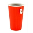 thumbnail image 1 of 500 Tasses Jetables Rouges 16 Oz pour Boissons Chaudes avec Design Mural Ondulé: Pas Besoin de Manchons - Parfait pour Cafés - Papier Recyclable Écologique - Isolé - Tasse à Café à Emporter en Gros, 1 of 4