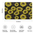 thumbnail image 3 of Black Sunflower Pattern Bathroom Rugs Mat,Non Slip Microfiber Bathroom Rug,Rubber Backing,Soft Bathroom Mats for Bathroom Floor,Tub and Shower,20x32in(50x80cm), 3 of 5