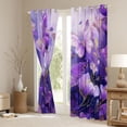 thumbnail image 3 of Homewish Floral Butterflies Girl Black Out Curtains,Gradient Purple Curtains Pack of 2 (42x63 Each),Dreamy Princess Bedroom Curtains,Microfiber Bedroom Decor, 3 of 6
