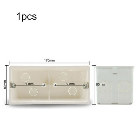 

80x80x50mm 1Gang Surface Mount Slim Pattress Back Box Wall Socket Light Switch