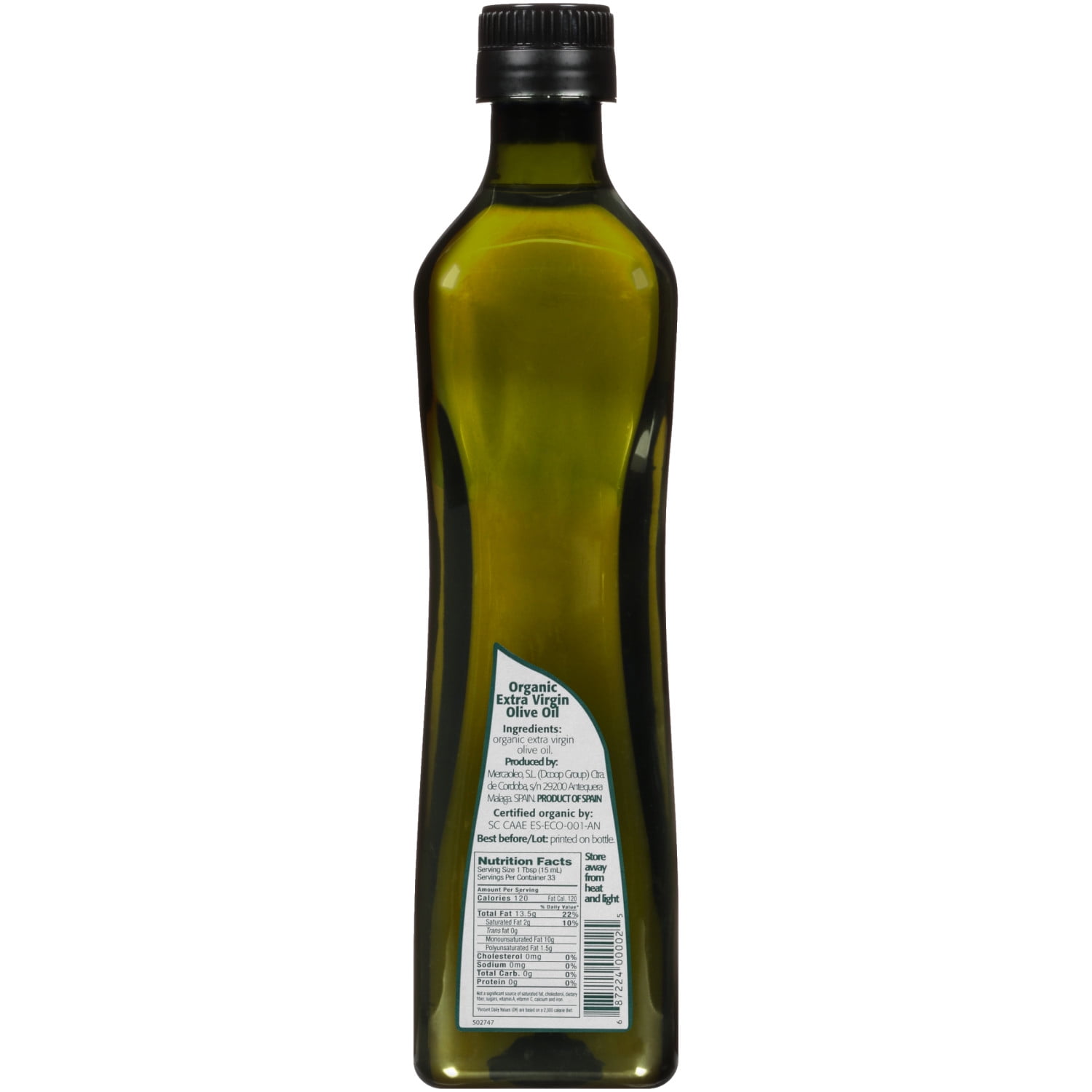 DCOOP Spanish Organic Extra Virgin Olive Oil - 17 fl oz