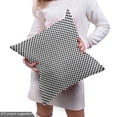 thumbnail image 4 of Ambesonne Checkered Fabric by the Yard Upholstery, Classical Chessboard, 5 Yards, Grey White, 4 of 4