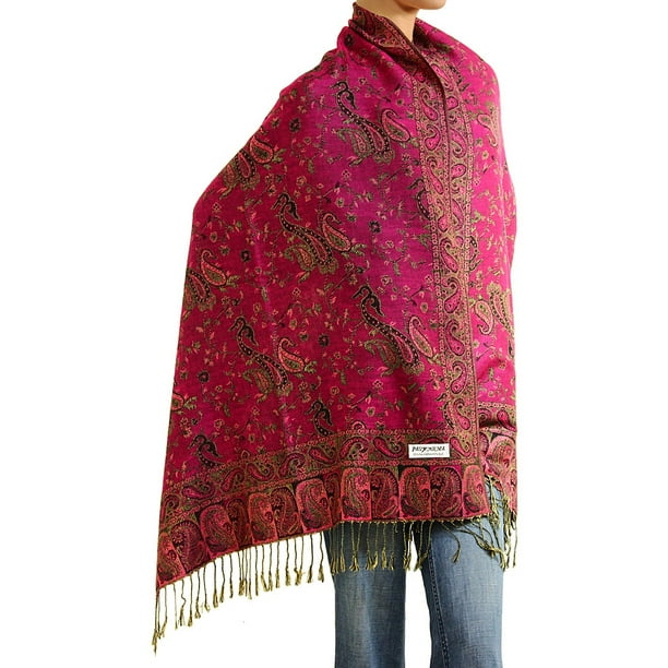 Falari - Falari Women's Woven Pashmina Shawl Wrap Scarf 80" X 27" - Walmart.com - Walmart.com