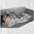 thumbnail image 6 of Feather Soft Flannel Fleece Throw Blanket, Floral Arrangements Head Wear Flowers Swirls Shapes, Cozy Plush for Indoor and Outdoor Use, 50" x 60", Multicolor, by Ambesonne, 6 of 6